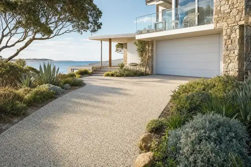 Quality concrete driveway built from the base up at a Perth home